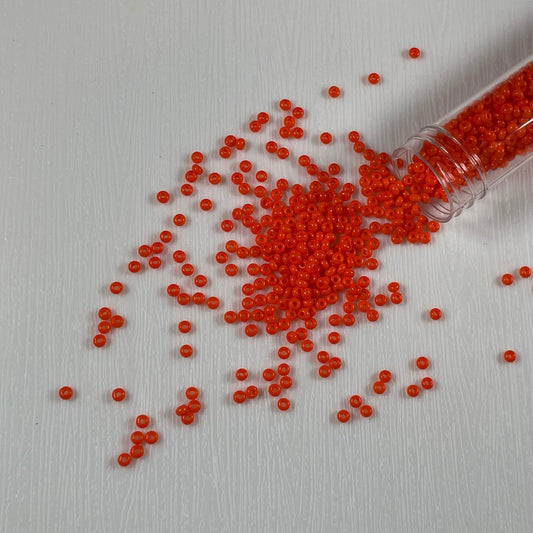 (Vial) Orange Opaque Seed beads 10/0