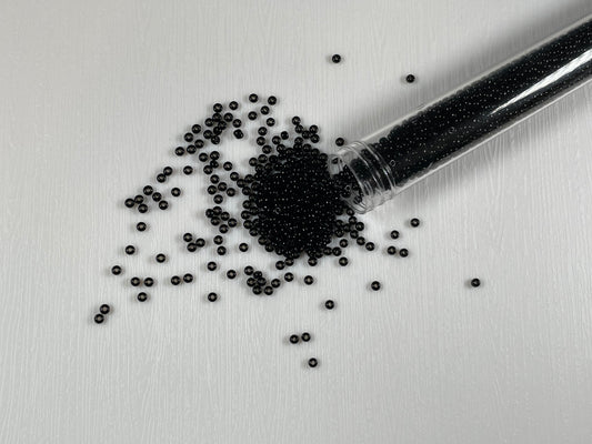 (Vial) Black Opaque Seed beads 10/0