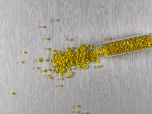 (Vial) Miyuki Delica beads, Yellow Opaque