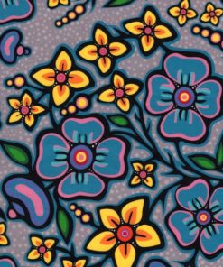 Jackie Traverse Ojibway Florals- Grey