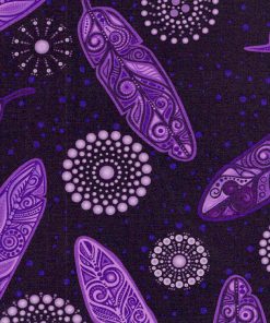 Jackie Traverse Feathers- Purple and Black