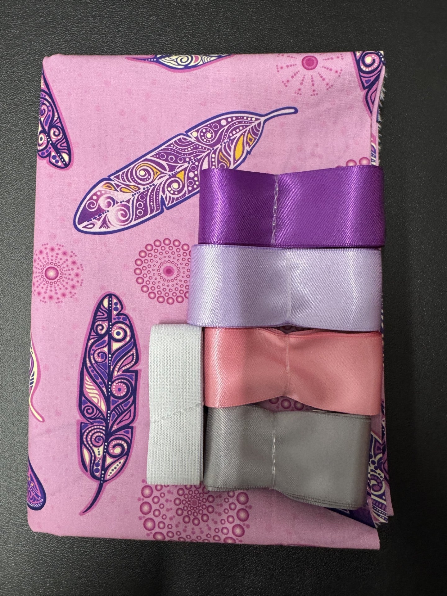 Ribbon Skirt Starter Kits (Basic set) Jackie Traverse Feathers Fuchsia 2