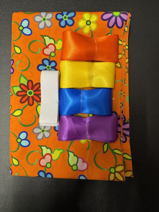 Ribbon Skirt Starter Kits (Basic set) Kokom Flowers 2- Orange 2