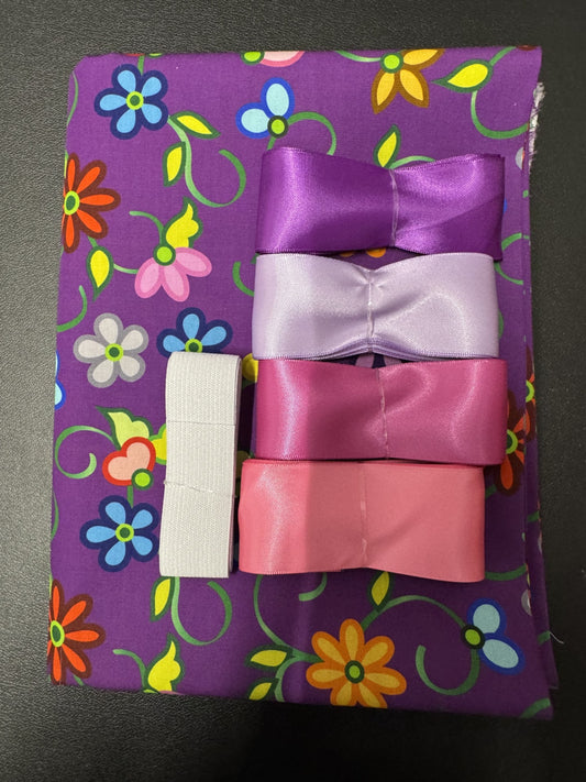 Ribbon Skirt Starter Kits (Basic set) Kokom Flowers 2- Purple 2