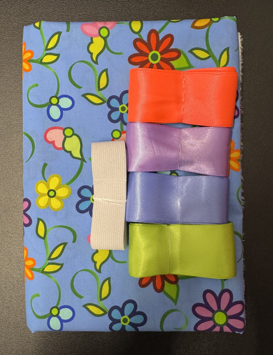 Ribbon Skirt Starter Kits (Basic set) Kokom Flowers 2- Turquoise 1