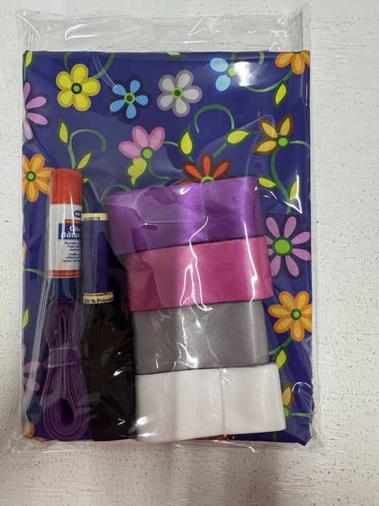 Ribbon Skirt Starter Kits (complete kit) Kokom Flowers 2 Navy