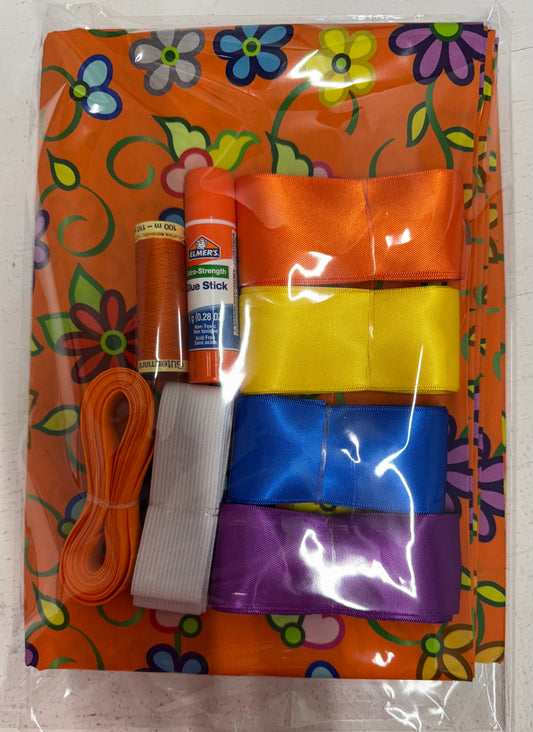 Ribbon Skirt Starter Kits (complete kit) Kokom Flowers 2 Orange