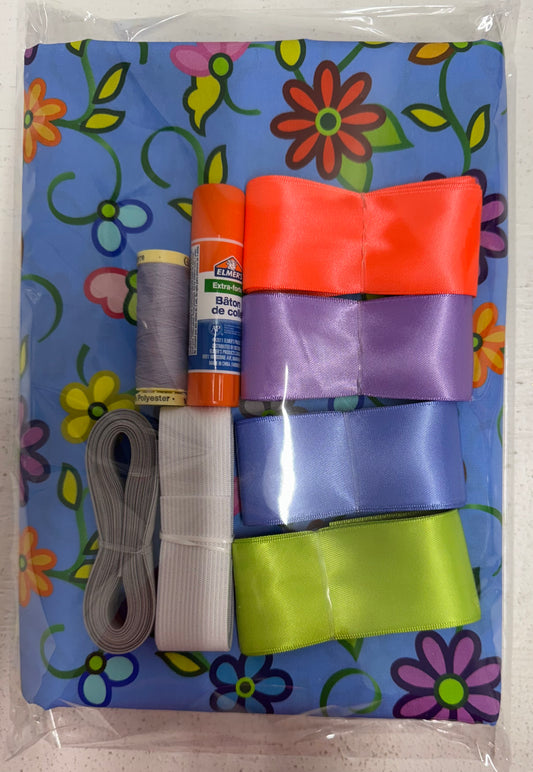 Ribbon Skirt Starter Kits (complete kit) Kokom Flowers 2- Turquoise