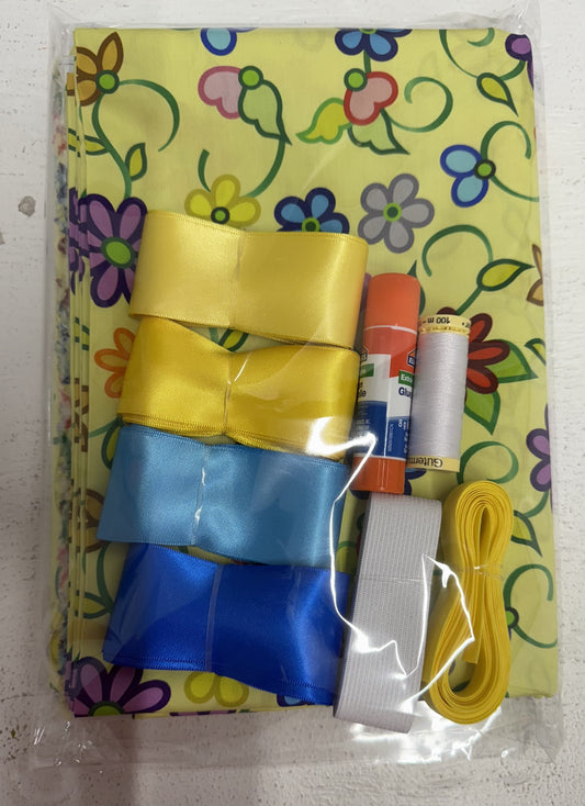 Ribbon Skirt Starter Kits (complete kit) Kokom Flowers 2- Yellow