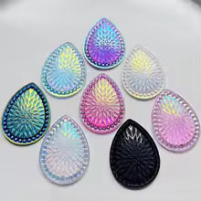 Crystal AB Sew on Teardrop 2 Holes flat back rhinestones