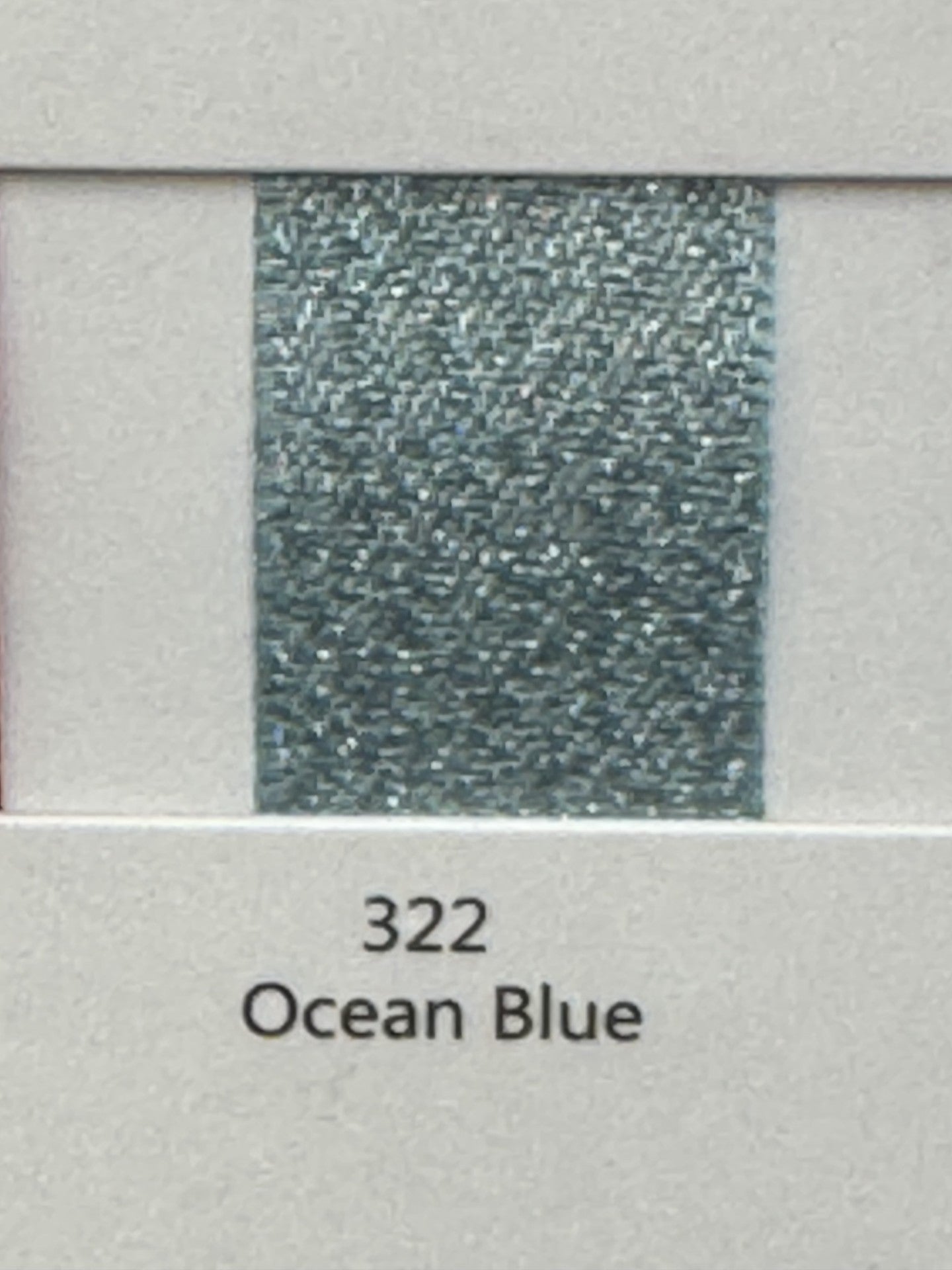 1" Silver Weft Ribbon (Ocean Blue)