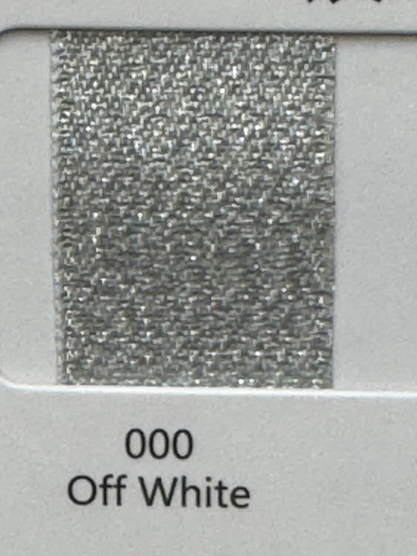 1" Silver Weft Ribbon (Off White)