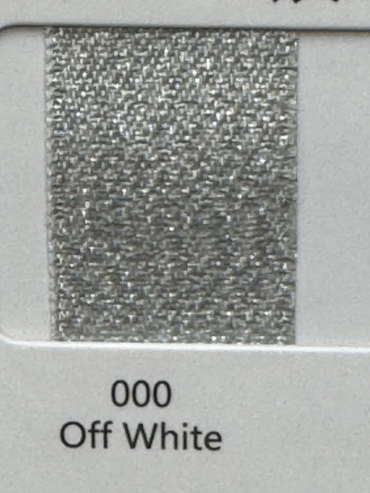 1" Silver Weft Ribbon (Off White)