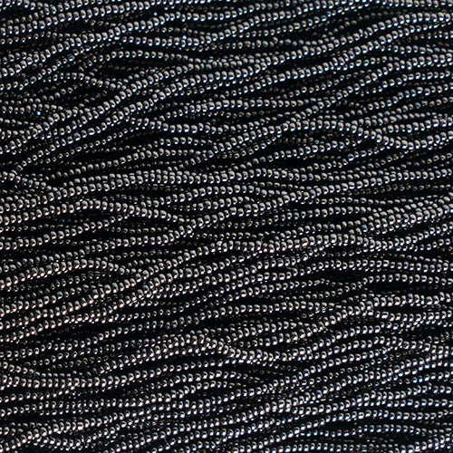 Opaque Black Strung- Czech Seed Beads size 13