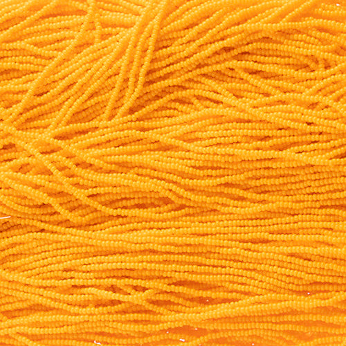 Opaque Light Orange Strung- Czech Seed Beads size 13