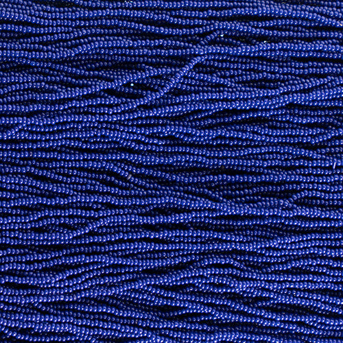 Opaque Navy Blue Strung- Czech Seed Beads size 13