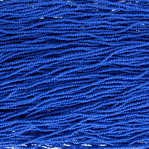 Opaque Royal Blue Strung- Czech Seed Beads size 13