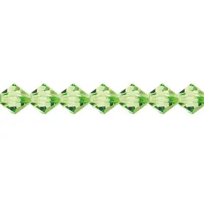 PERIDOT, STRAND RONDELL 31PCS 4MM