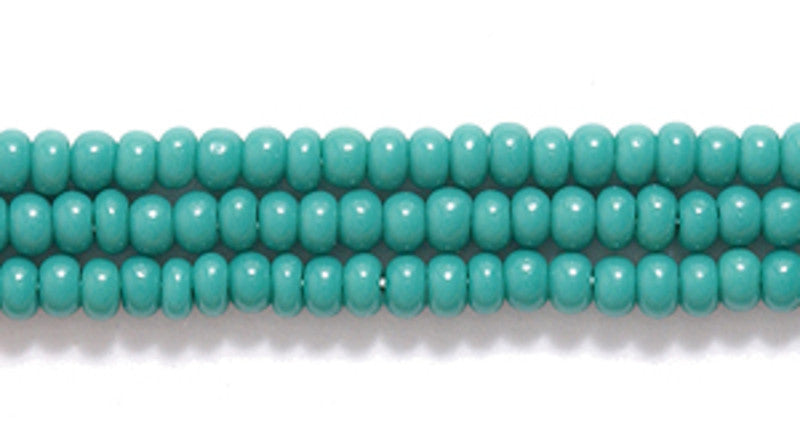 (Hank) Opaques Dark Green Seed beads 10/0