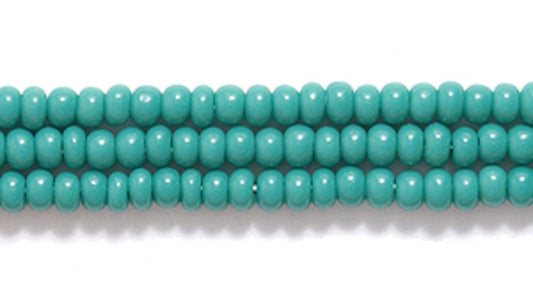 (Hank) Opaques Dark Green Seed beads 10/0