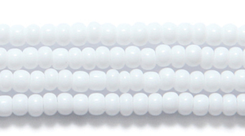 (Hank) White Opaque Seed beads 10/0