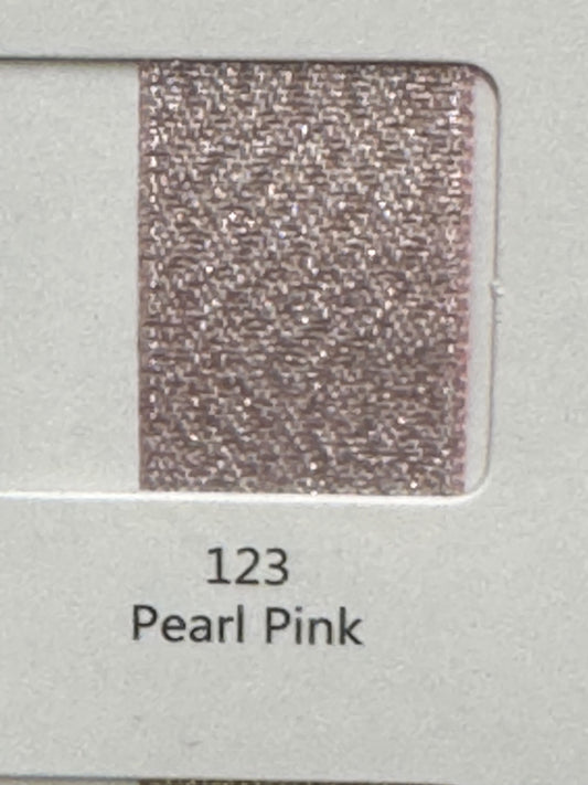 1" Silver Weft Ribbon (Pink Pearl)