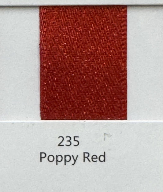 1" Gold Weft Ribbon (Poppy Red)