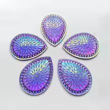 Crystal AB Sew on Teardrop 2 Holes flat back rhinestones
