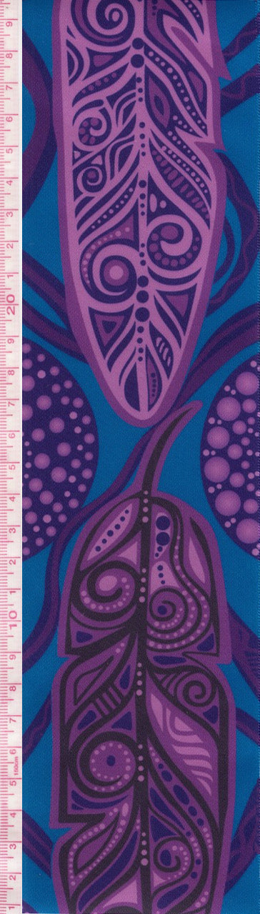 Feather Satin Ribbon (RI-FETH-TEAL)