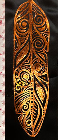 Feathers Metallic Ribbon (RI-FTHM-CBLK)