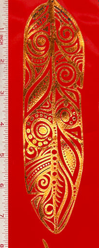 Feathers Metallic Ribbon (RI-FTHM-CRED)