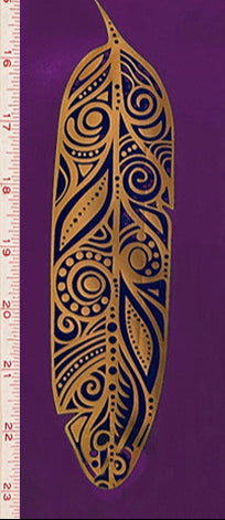 Feathers Metallic Ribbon (RI-FTHM-GPUR)