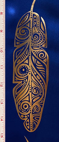 Feathers Metallic Ribbon (RI-FTHM-GRYL)