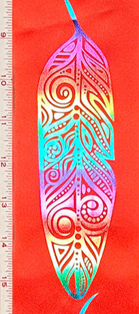 Feathers Metallic Ribbon (RI-FTHM-RRED)