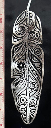 Feathers Metallic Ribbon (RI-FTHM-SBLK)