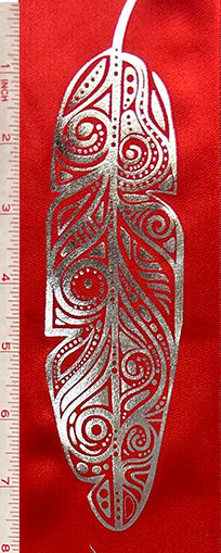 Feathers Metallic Ribbon (RI-FTHM-SRED)