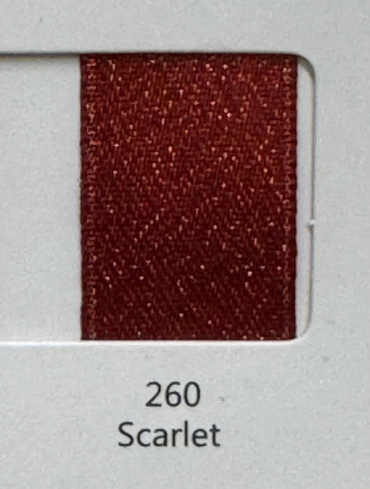 1" Gold Weft Ribbon (Scarlet)