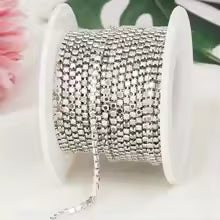 Silver Silver Ss6- Chain Glass Rhinestones