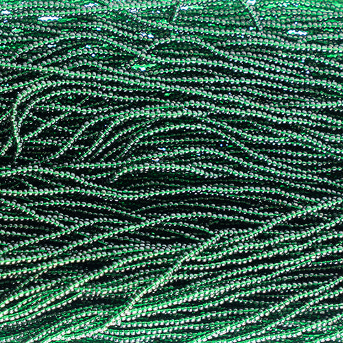 Transparent Dark Green Strung- Czech Seed Beads size 13