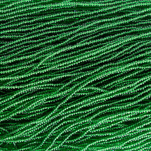 Transparent Medium Dark Green Strung- Czech Seed Beads size 13
