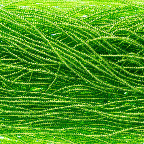 Transparent Medium Green Strung- Czech Seed Beads size 13