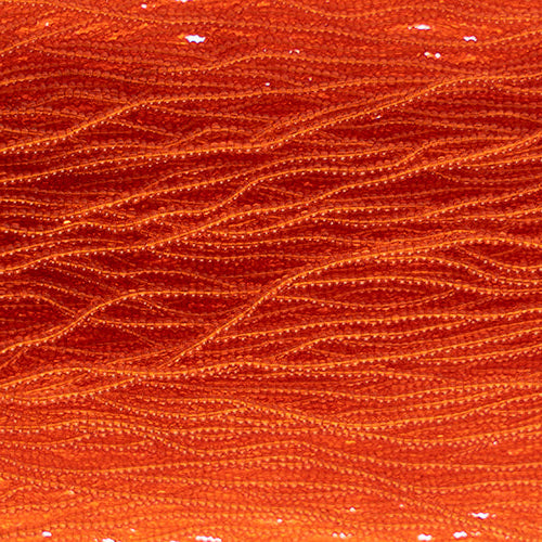Transparent Orange Strung- Czech Seed Beads size 13