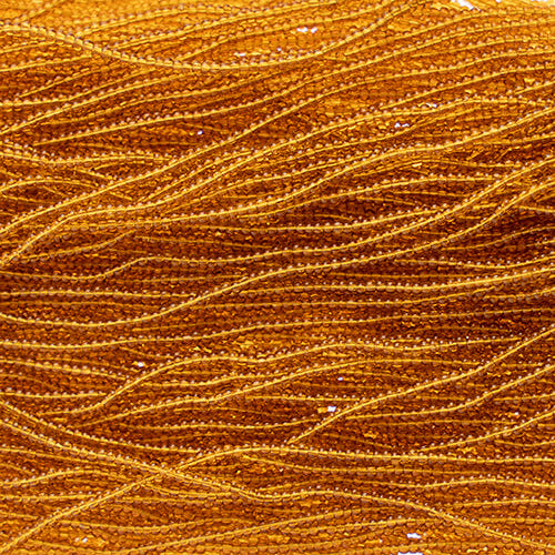 Transparent Topaz Strung- Czech Seed Beads size 13