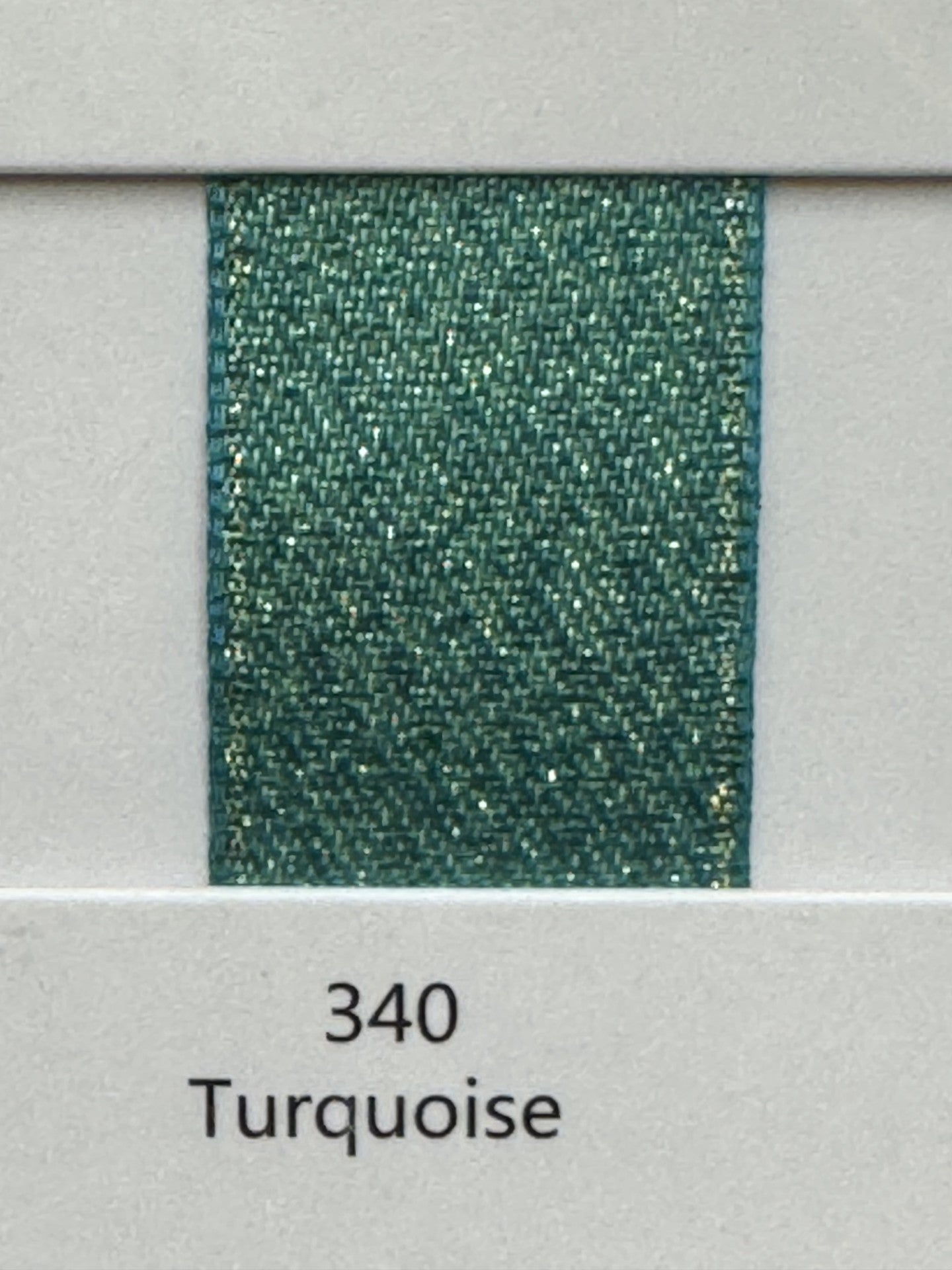 1" Gold Weft Ribbon (Turquoise)