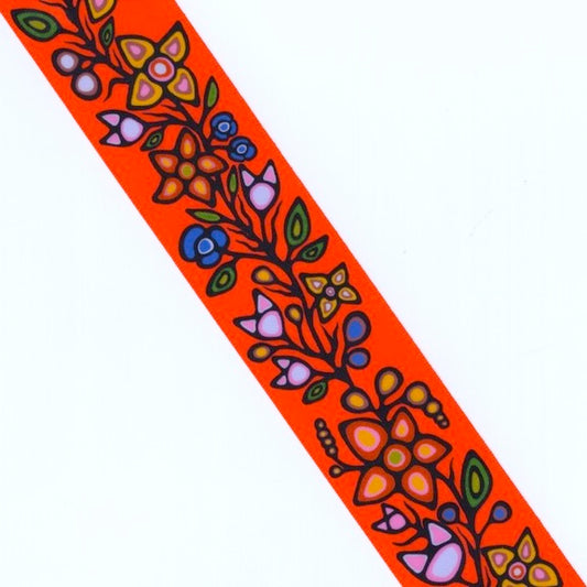 Ojibway Florals Ribbon- RI-JTF1-RED